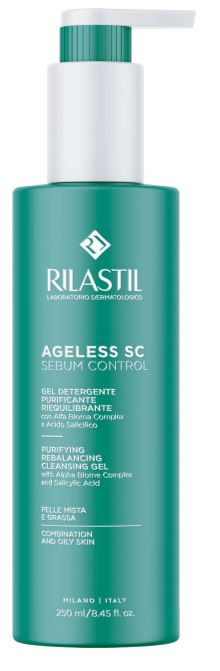 RILASTIL AGELESS SC SEBUM CONTROL GEL DETERGENTE PURIFICANTE RIEQUILIBRANTE 250 ML - Speedyfarma.it