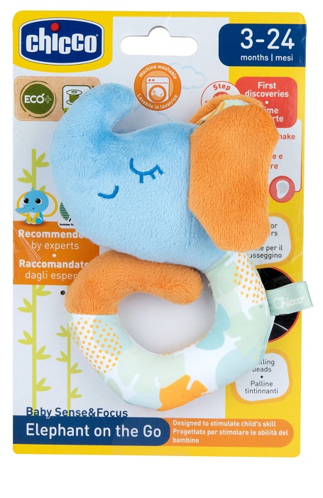 CHICCO GIOCO BABY SENSE&FOCUS TRILLINO SOFT ELEFANTE ECO+ - Speedyfarma.it