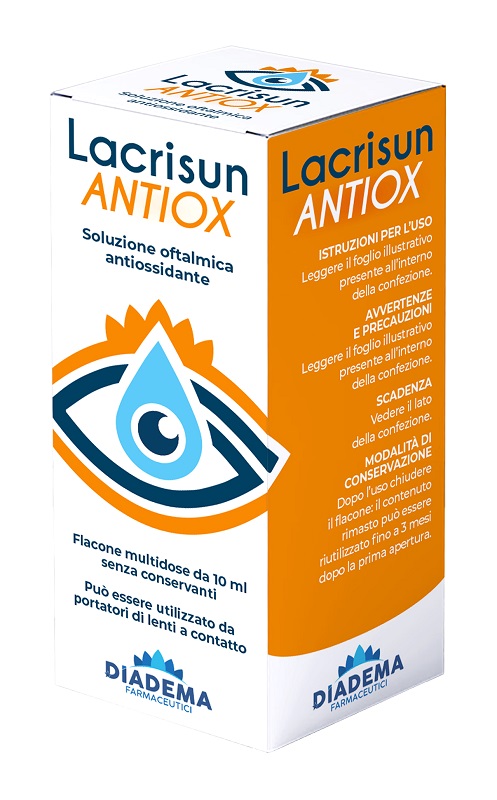 LACRISUN ANTIOX SOLUZIONE OFTALMICA ANTIOSSIDANTE OCCHI FLACONE MULTIDOSE 10 ML - Speedyfarma.it