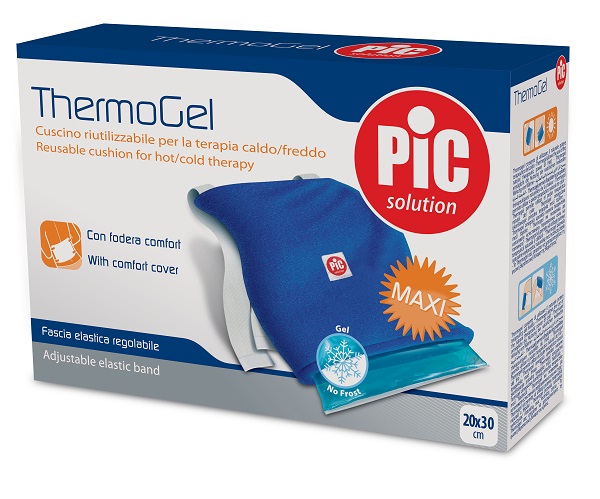 CUSCINO THERMOGEL RIUTILIZZABILE PER TERAPIA CALDO FREDDO CM 20X30 CON FODERA FASCIA ELASTICA ITC - Speedyfarma.it