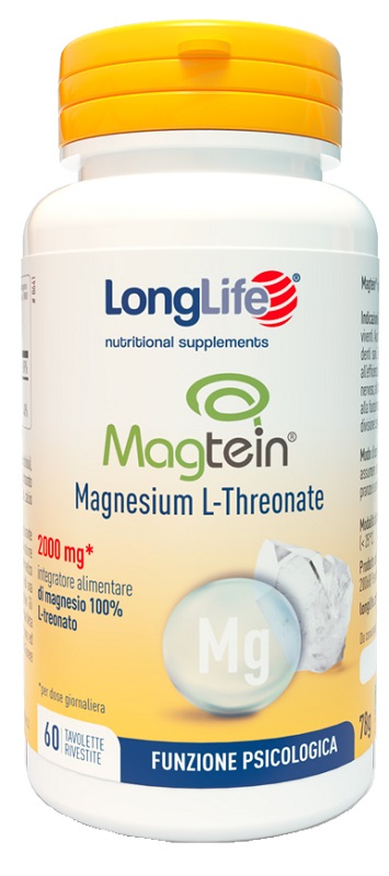 LONGLIFE MAGTEIN MAGNESIO L-THREONATO 60 TAVOLETTE RIVESTITE - Speedyfarma.it