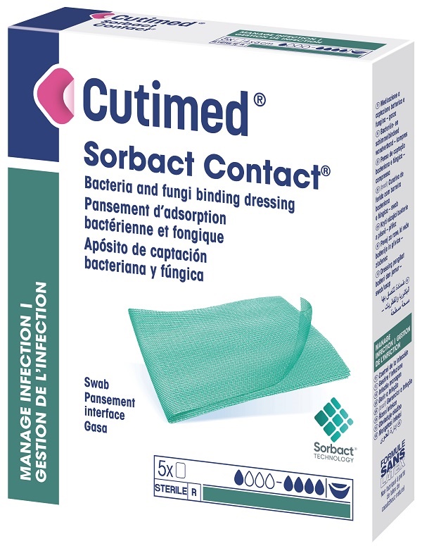 MEDICAZIONE IDROFOBICA CUTIMED SORBACT CONTACT 7X9 CM 5 PEZZI - Speedyfarma.it
