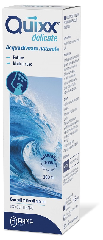 SOLUZIONE SPRAY PER IRRIGAZIONI NASALI QUIXX DELICATE ACQUA MARINA ISOTONICA 100 ML - Speedyfarma.it