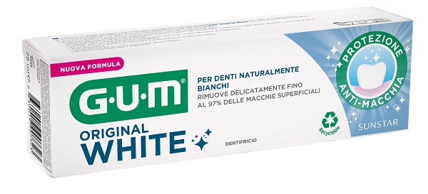 GUM ORIGINAL WHITE DENTIFRICIO SBIANCANTE 75 ML NUOVA FORMULA - Speedyfarma.it