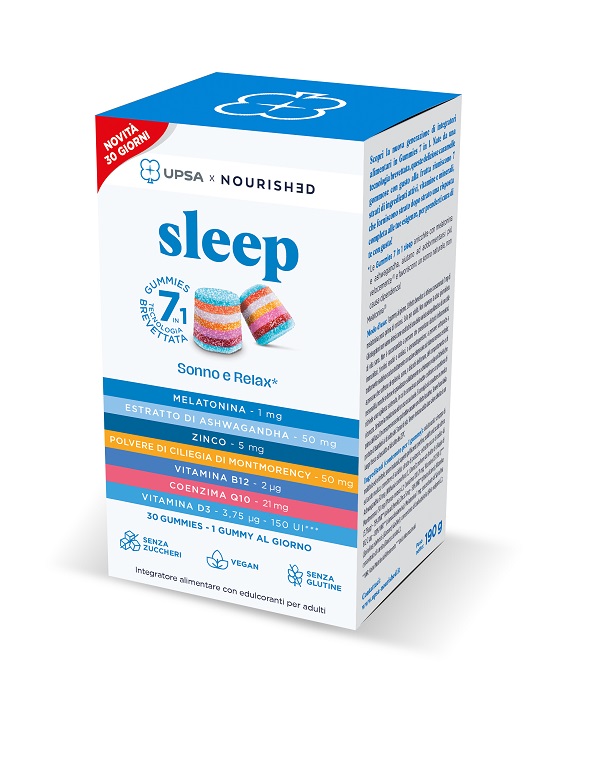 UPSA X NOURISHED SLEEP 30 GIORNI NUOVA FORMULAZIONE 30 GUMMIES - Speedyfarma.it