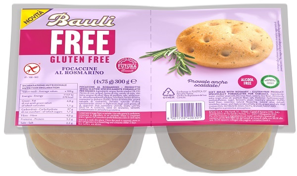 BAULI FREE FOCACCINE ROSMARINO 4 PEZZI DA 75 G - Speedyfarma.it