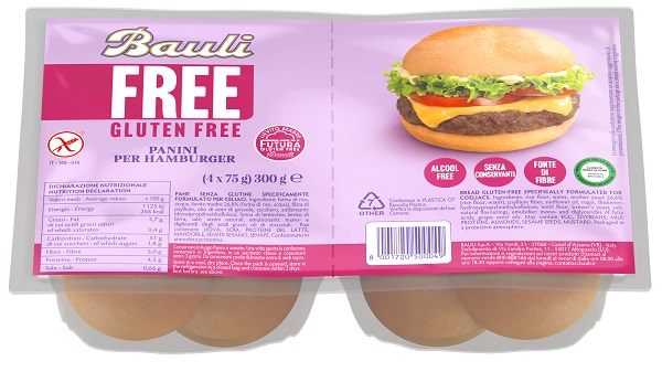 BAULI FREE PANINI HAMBURGER 4 PEZZI DA 75 G - Speedyfarma.it