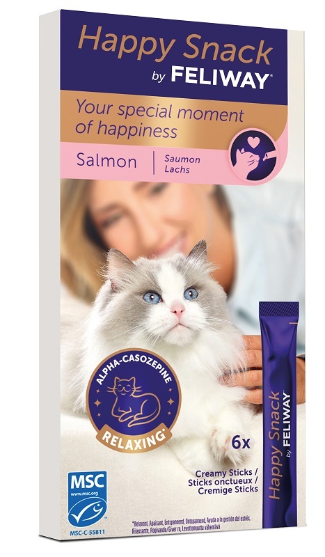 FELIWAY HAPPY SNACK SALMONE 6 STICK - Speedyfarma.it