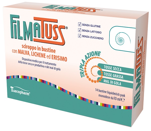 FILMATUSS SCIROPPO 14 BUSTINE LIQUID STICK PACK DA 10 ML - Speedyfarma.it