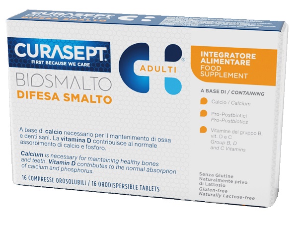 CURASEPT BIOSMALTO DIFESA SMALTO ADULTI 16 COMPRESSE OROSOLUBILI - Speedyfarma.it