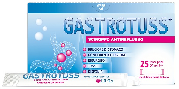 GASTROTUSS 25 STICK PACK DA 20 ML SCIROPPO ANTIREFLUSSO - Speedyfarma.it