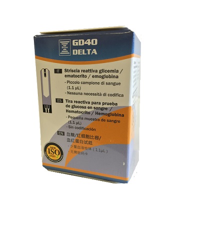 STRISCE MISURAZIONE GLICEMIA BRUNO GD40 DELTA 25 PEZZI - Speedyfarma.it