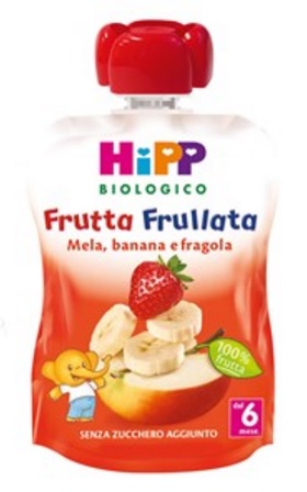 HIPP BIO FRUTTA FRULLATA MELA BANANA FRAGOLA 90 G - Speedyfarma.it