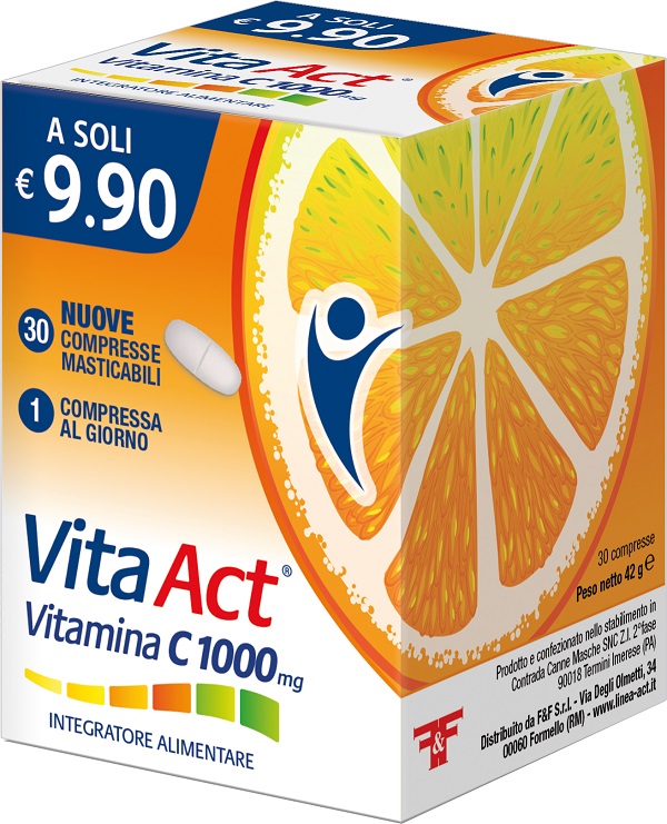 VITA ACT VITAMINA C 1000MG 30 COMPRESSE MASTICABILI - Speedyfarma.it