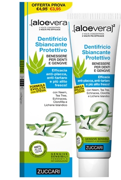ALOEVERA2 DENTIFRICIO SBIANCANTE PROTETTIVO CON STEVIA 100 ML - Speedyfarma.it