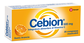 CEBION MASTICABILE ARANCIA VITAMINA C 500 MG 20 COMPRESSE - Speedyfarma.it