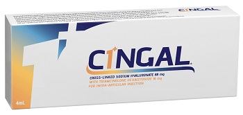 SIRINGA PRERIEMPITA INTRA ARTICOLARE CINGAL 4 ML 22MG/ML ACIDO RETICOLATO CON 4,5 MG/ML TRIAMCINOLONE ESACETONIDE - Speedyfarma.it