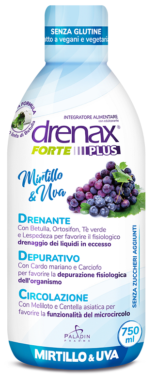 DRENAX FORTE PLUS ORIGINALE CON MIRTILLO E UVA 750 ML - Speedyfarma.it