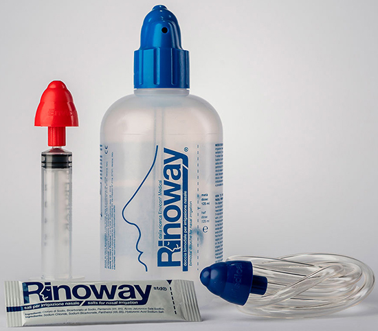 RINOWAY DOCCIA PER IRRIGAZIONE NASALE + 15 SALI ISOTONICI - Speedyfarma.it