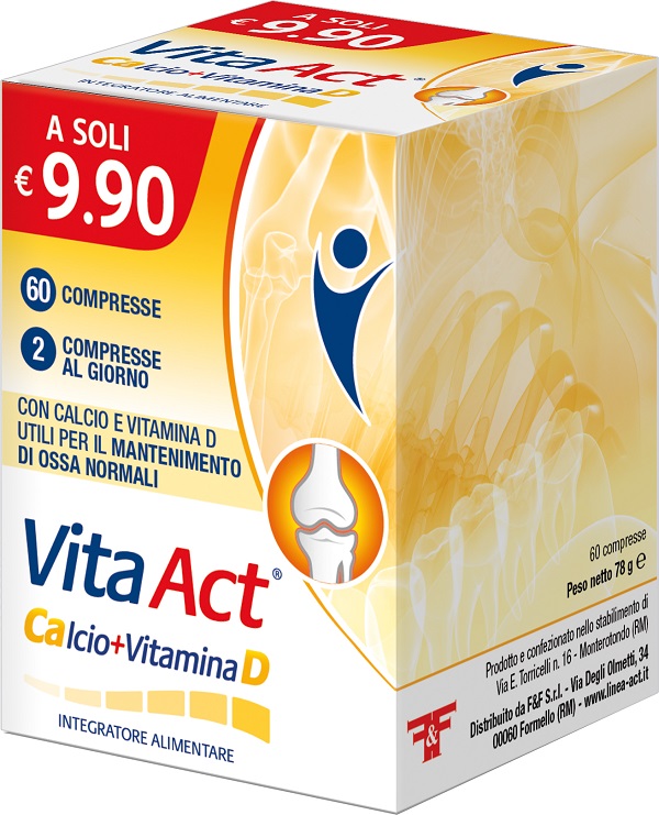 VITA ACT CALCIO + VITAMINA D 60 COMPRESSE - Speedyfarma.it