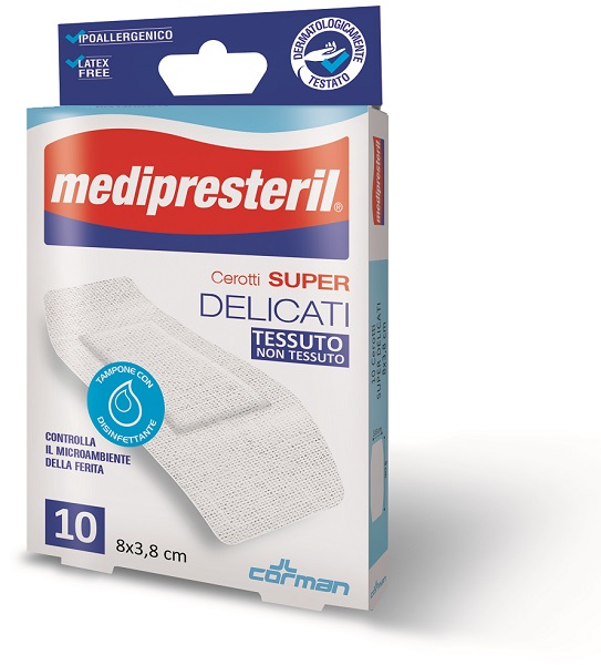 MEDIPRESTERIL CEROTTI DELICATI SUPER 8 X 3,8 10 PEZZI - Speedyfarma.it