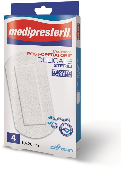 MEDICAZIONE POST OPERATORIA MEDIPRESTERIL DELICATA TNT 10X20CM 5 PEZZI - Speedyfarma.it