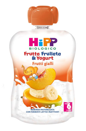 HIPP BIO FRUTTA FRULLATA YOGURT FRUTTI GIALLI 90 G - Speedyfarma.it