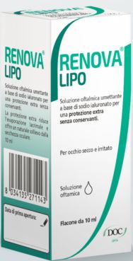 RENOVA COLLIRIO SOSTITUTO LACRIMALE A BASE DI ACIDO IALURONICO 0,4% E LIPIDI FLACONE DA 10 ML SENZA CONSERVANTI - Speedyfarma.it