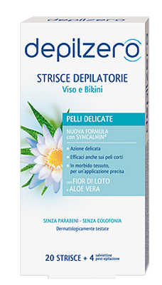 DEPILZERO STRISCE VISO E BIKINI 20 PEZZI - Speedyfarma.it