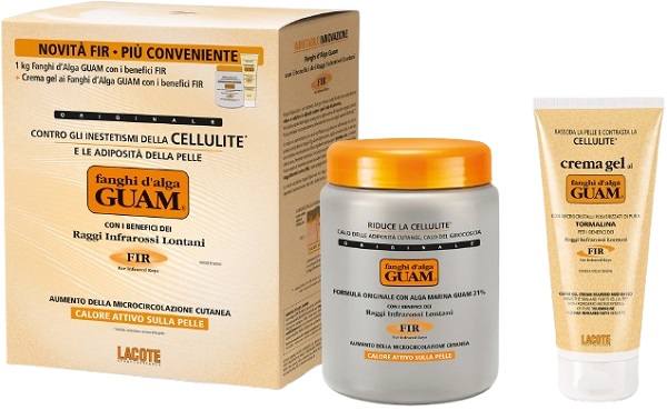GUAM FIR FANGHI D'ALGA CONFEZIONE CONVENIENZA CON FANGHI D'ALGA GUAM FIR 1 KG + GUAM CREMA GEL FIR 200 ML - Speedyfarma.it