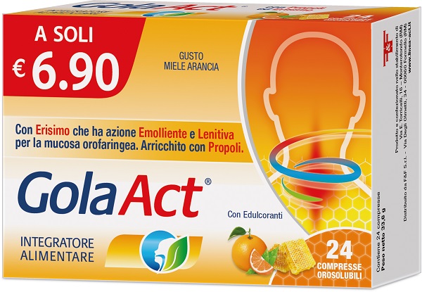 GOLA ACT MIELE ARANCIA 24 COMPRESSE SOLUBILI 33,6 G - Speedyfarma.it