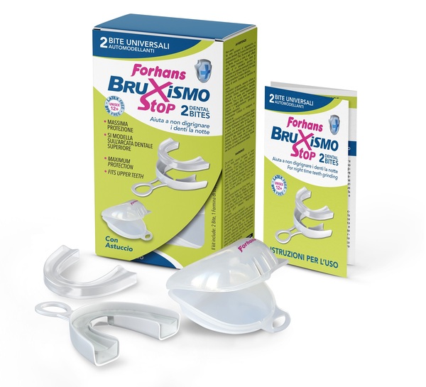 BITE UNIVERSALI AUTOMODELLANTI BRUXISMO STOP FORHANS 2 PEZZI - Speedyfarma.it