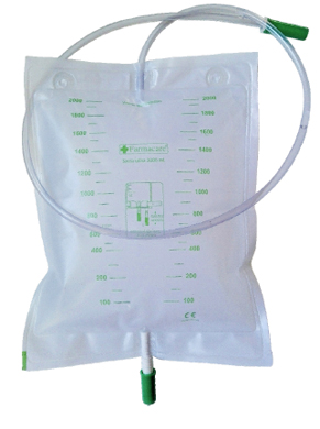 SACCA DA LETTO PER RACCOLTA URINA DA 2 LITRI CON SCARICO TUBO 130 CM 10 PEZZI - Speedyfarma.it