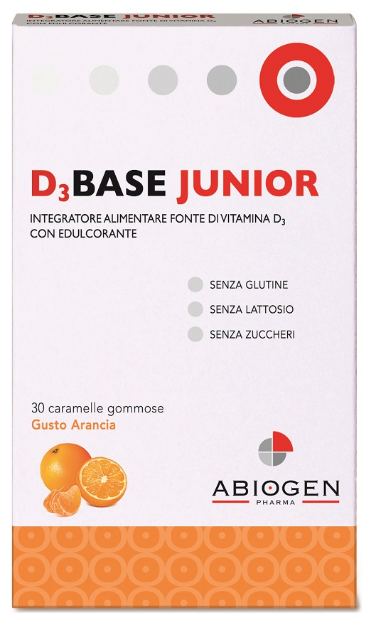 D3BASE JUNIOR 30 CARAMELLE GOMMOSE ARANCIA - Speedyfarma.it