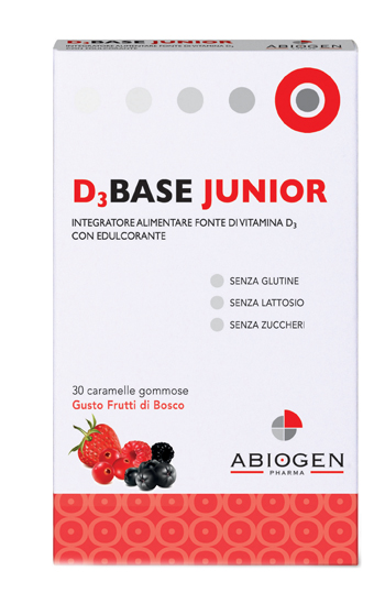 D3BASE JUNIOR 30 CARAMELLE GOMMOSE FRUTTI DI BOSCO - Speedyfarma.it
