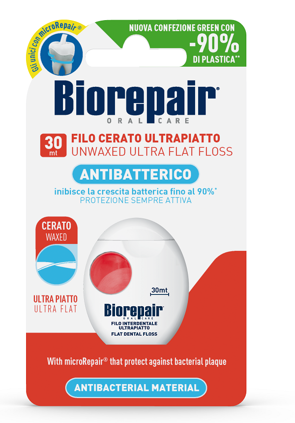 BIOREPAIR ORAL CARE ANTIBATTERICO FILO NON CERATO ULTRAPIATTO DENTI SENSIBILI 25+5 METRI - Speedyfarma.it