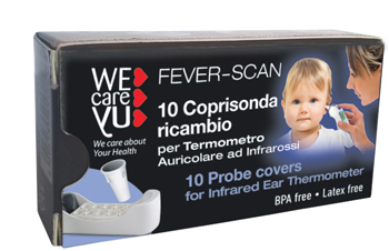 COPPELLE RICAMBIO PER TERMOMETRO INFRAROSSI WECAREYU FEVER-SCAN 10 PEZZI - Speedyfarma.it