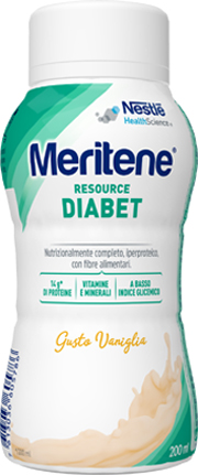 MERITENE RESOURCE DIABET VANIGLIA ALIMENTO IPERPROTEICO 28 VITAMINE E MINERALI 200 ML - Speedyfarma.it