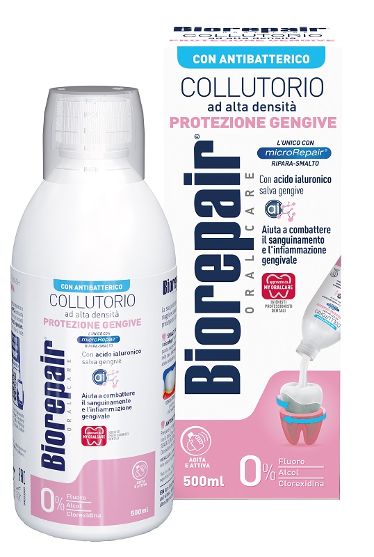 BIOREPAIR ORAL CARE COLLUTORIO ALTA INTENSITA' CON ANTIBATTERICO PROTEZIONE GENGIVE 500 ML - Speedyfarma.it