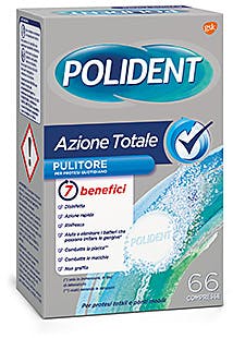 POLIDENT AZIONE TOTALE 66 COMPRESSE PULITORE PER PROTESI QUOTIDIANO - Speedyfarma.it