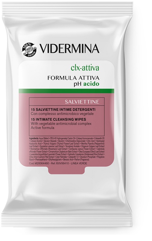 VIDERMINA CLX ATTIVA 15 SALVIETTE INTIME DETERGENTI - Speedyfarma.it