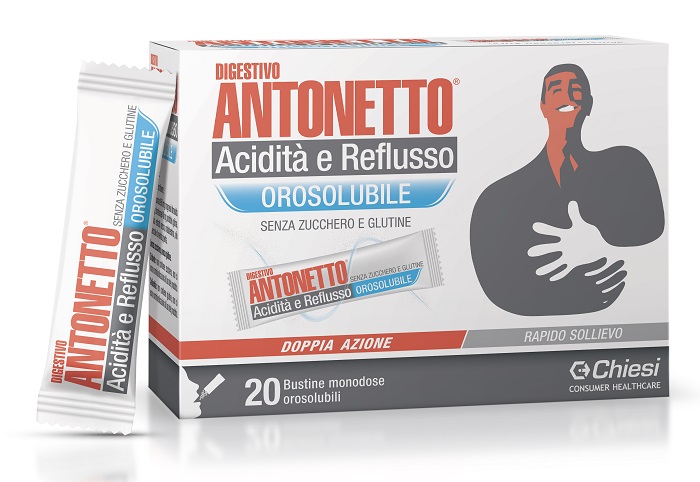 DIGESTIVO ANTONETTO ACIDITA' E REFLUSSO OROSOLUBILE 20 BUSTINE - Speedyfarma.it