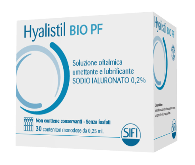 HYALISTIL BIO PF SOLUZIONE OFTALMICA PHOSPHATE FREE MONODOSE A BASE DI ACIDO IALURONICO 0,2% 30 FLACONCINI 0,25 ML - Speedyfarma.it