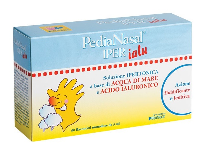 PEDIANASAL IPER SOLUZIONE IPERTONICA CON ACIDO IALURONICO 20 FLACONCINI MONODOSE DA 5 ML - Speedyfarma.it