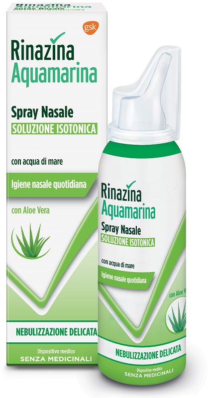 RINAZINA AQUAMARINA ISOTONICA ALOE SPRAY NEBULIZZAZIONE DELICATA 100 ML - Speedyfarma.it