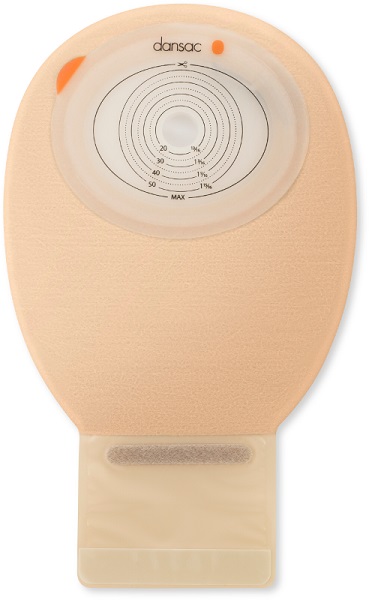 DANSAC NOVALIFE TRE 1 SACCA APERTA PIANA MAXI PER ILEOSTOMIA TRASPARENTE RITAGLIABILE 15-70X90 MM 550 ML 10 PEZZI - Speedyfarma.it