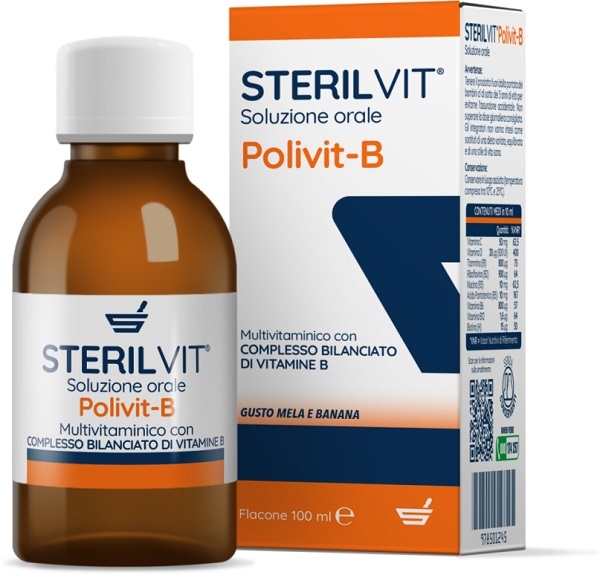 STERILVIT POLIVIT-B SOLUZIONE ORALE GUSTO MELA BANANA 100 ML - Speedyfarma.it