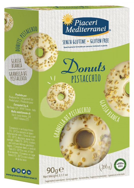 PIACERI MEDITERRANEI DONUTS PISTACCHIO 90 G - Speedyfarma.it