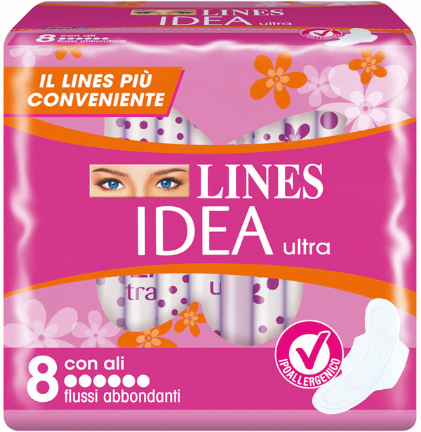 IDEA ULTRA ASSORBENTE FLUSSI ABBONDANTI CON ALI 8 PEZZI - Speedyfarma.it