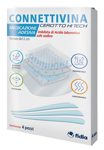 CEROTTO CONNETTIVINA HITECH 8 X 12 CM 4 PEZZI - Speedyfarma.it